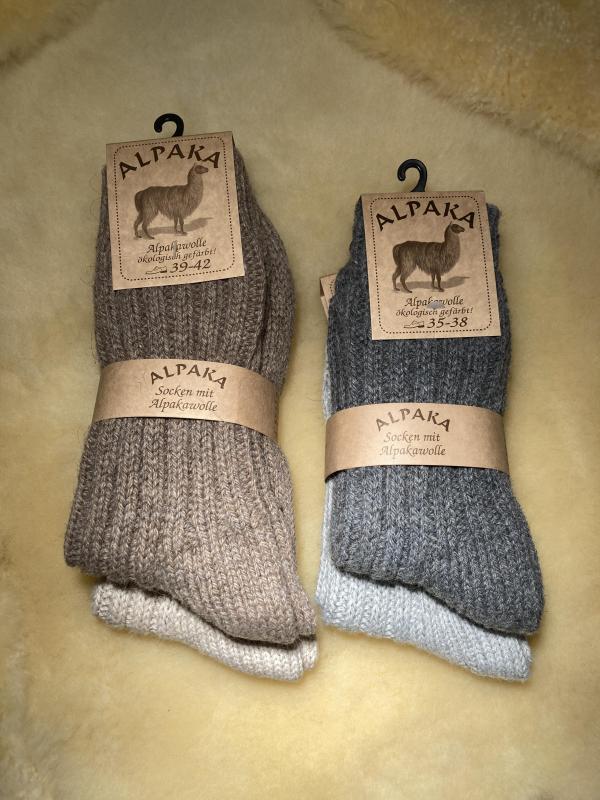 Wolle-Alpaka-Socke 2 Paar